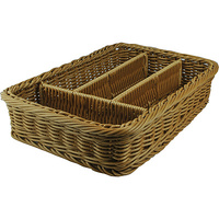 Корзина для столовых приборов 36х26х8 см  см полиротанг бежевый