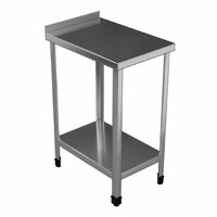 Стол производственный с бортом  нержавеющая полка  уголок нержавеющая сталь  разборный    400х700х850