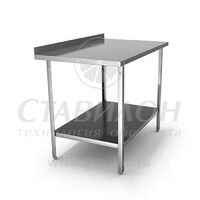 Стол производственный с бортом СРТ-ПО 1800/600/870  ТНН полка оцинк АСС  оцинк сталь