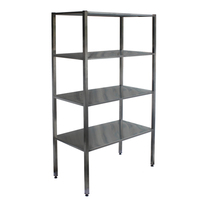 Стеллаж с полками  4 полки  нержавеющая сталь  уголок оцинкованная сталь    1200х500х1800