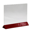 Подставка для информации А5 горизонталь  прозрачный/красный оргстекло