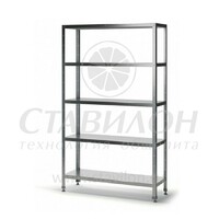 Стеллаж производственный СКР-950/400/2000  ТММ 5 полок АСС  нерж сталь  нерж сталь