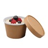 Контейнер  ECO 400 мл d-100,  h-85 мм супница с крышкой КРАФТ