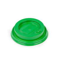 Крышка для стакана с клапаном D80 мм   зеленый PS Протэк