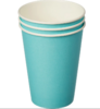 Стакан бумажный 500/600 мл D90 мм бирюзовый однослойный для холодного 