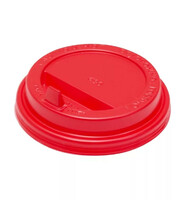 Крышка для стакана с клапаном D80 мм   красный PS Протэк