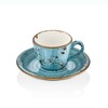 Кофейная пара 75 мл  Infinity By Bone фарфор крафт голубой