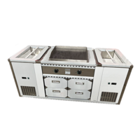 Жарь станция КС-APTE-77TL/PL-2024 Astropit единая плита на 2 зоны нагрева   стол охл 4 ящика  2 охлаждаемых ванны