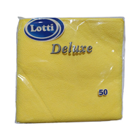 Салфетки 24х24 см 1 слой 50 шт/уп  DELUXE желтый  Унипак Сервис