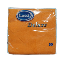 Салфетки 24х24 см 1 слой 50 шт/уп  DELUXE оранжевый  Унипак Сервис