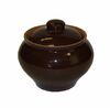 Горшок для запекания 330 мл с крышкой Русский Псковский гончар керамика коричневый