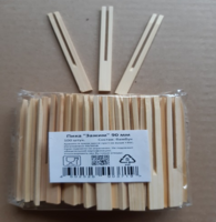 Пика деревянная H90 мм Зажим для морепродктов 100 шт/уп   бамбук