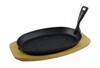 Сковорода на подставке 28х19 см овальная съемная ручка