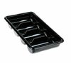 Контейнер для столовых приборов 4 отделения 52х29х10 см  пластик черный KL