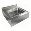 Рукомойник консольный  с бортом    325х265х150  нержавеющая сталь  400х400х250  База