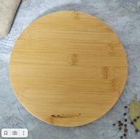 Блюдо круглое D35,5 H2,2 см вращающееся бамбук