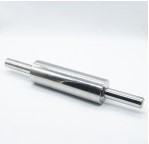 Скалка металлическая 25/47 см D7,5 см с вращающимися ручками нерж.сталь VTK