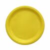 Тарелка бумажная D230 мм столовая Yellow желтый