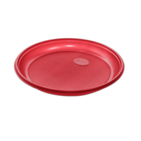 Тарелка пластиковая D205 мм столовая   красный PS