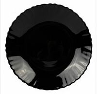 Тарелка мелкая 24 см Фокус стекло черный