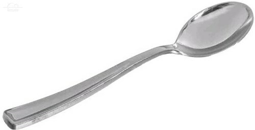 Ложка пластиковая чайная 135 мм металлик PS Ложка пластиковая чайная 135 мм металлик PS