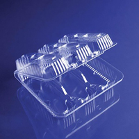 Упаковка объемная ИП-28С3 "А" 3 секции под эклер  прозрачный Интерпластик