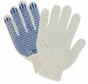 Перчатки х/б 4 нити с ПВХ  10 класс 10 пар/упак  белый