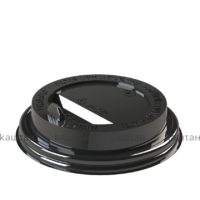 Крышка для стакана с клапаном D80 мм чёрный PP Каштан
