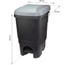 Контейнер для мусора 60 л с педалью на колесах пластик  М-пластика