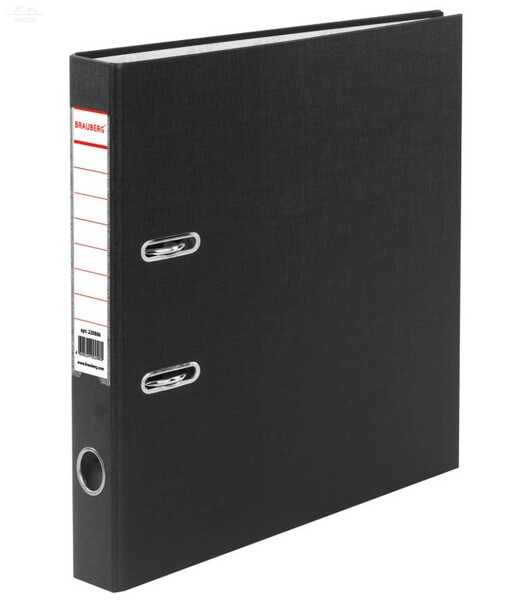 Папка-регистратор 50 мм BRAUBERG с арочным механизмом черная Папка-регистратор 50 мм BRAUBERG с арочным механизмом черная