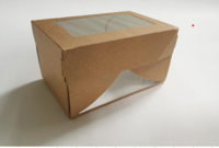 Коробка для десерта 1200 мл 150*100*85 мм с окном крафт картон