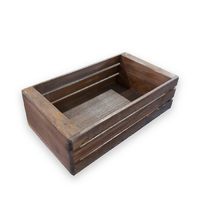 Ящик для сервировки деревянный 25х14х7 см реечный, бук цвет палисандр
