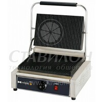 Гриль контактный HKN-PE34R HURAKAN 1   чугун/рифленая