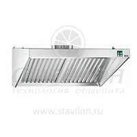 Зонт вытяжной пристенный ЗВЭ-900-1,5-П Абат Жироуловители   с козырьком  свет, вентилятор