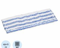 Насадка для швабры (МОП) 40х11 см микрофибра с полосами скольжения  карман + язык ЭкоКоллекция 