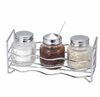 Набор для специй 3 предмета (соль, перец, горчица)  Волна   стекло, нерж.сталь(3м381/3)