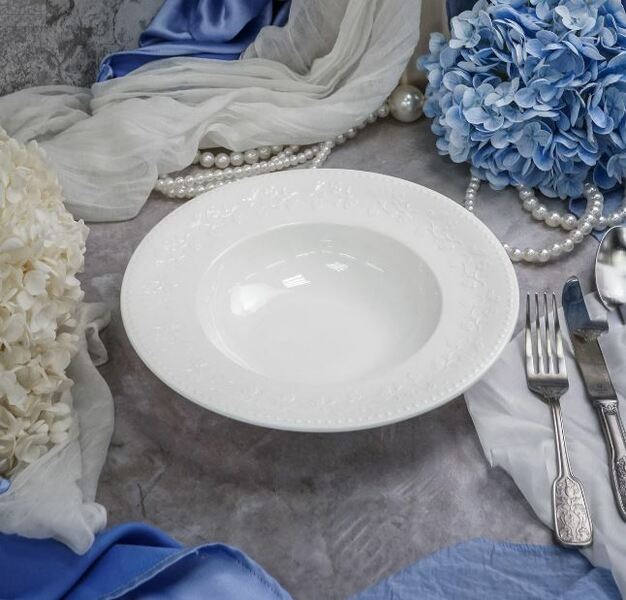 Тарелка глубокая 450 мл D25 см H5.7 см Primavera CASA DI FORTUNA, фарфор Тарелка глубокая 450 мл D25 см H5.7 см Primavera CASA DI FORTUNA, фарфор