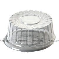 Упаковка для торта (крышка) УК 290ВГ прозрачный Каштан