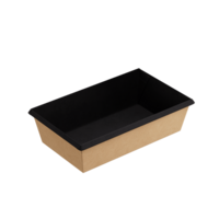 Контейнер ECO 800 мл 120/200х55 мм картон, черный 