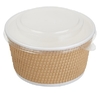 Контейнер  1090 мл D-166 мм под суп/мороженое гофр.картон крафт пунктир