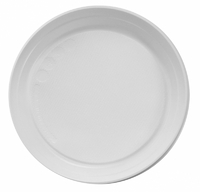 Тарелка пластиковая D165 мм десертная для СВЧ  белый PP