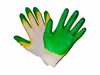 Перчатки х/б двойной латексный облив    желто-зеленый
