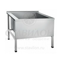 Ванна моечная 1 секц с бортом ВМП-9-1 Н Абат сварная   нерж сталь  800x800x500