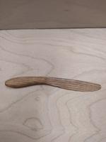 Нож деревянный  180мм дуб с логотипом "Дым и мясо"