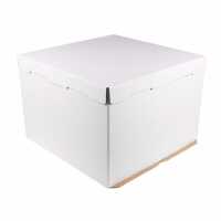 Коробка для торта  300х300х190 мм 3-4 кг  белый