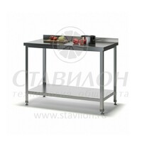 Стол производственный с бортом СП-2/950/600  РЕАЛ полка оцинк АСС  оцинк сталь