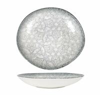 Тарелка глубокая 26 см 1000 мл Текендама Bonna фарфор серый