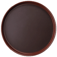 Поднос прорезиненный круглый 26 см коричневый Cambro