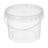 Ведро с крышкой 1 л D124 мм H117 мм Полимир НН PP прозрачный
