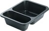 Контейнер под запайку  2 секции (70/30) 187х137 мм H45 мм 626 мл черный